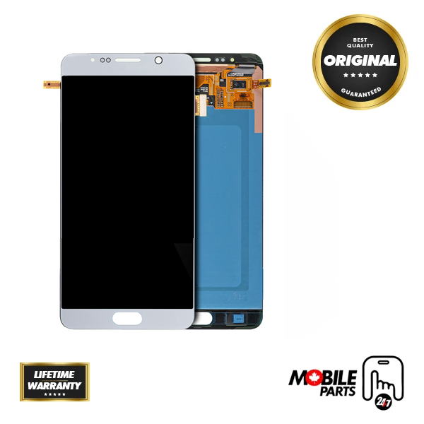 Samsung Galaxy Note 5 - OLED Assembly with frame White Pearl (Glass Change)