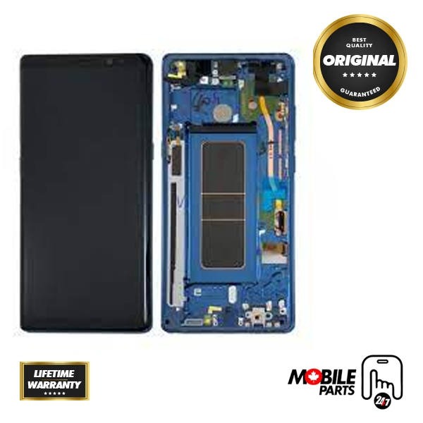 Samsung Galaxy Note 8 - OLED Assembly with frame Deep Sea Blue (Glass Change)
