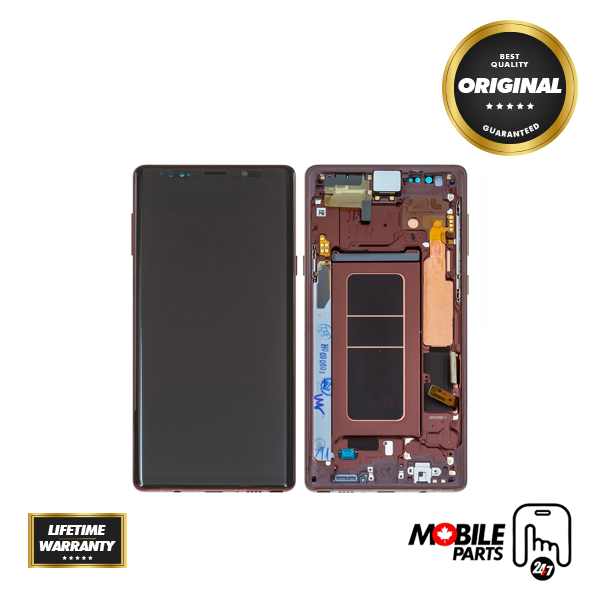 Samsung Galaxy Note 9 - OLED Assembly with frame Metallic Copper (Glass Change)