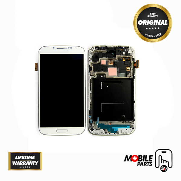 Samsung Galaxy S4 - Original LCD Assembly with frame White Frost