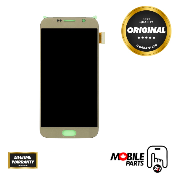 Samsung Galaxy S6 - OLED Assembly with frame Gold Platinum (Glass Change)