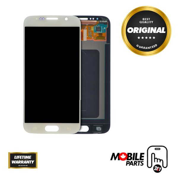 Samsung Galaxy S6 - OLED Assembly without frame White Pearl (Glass Change)