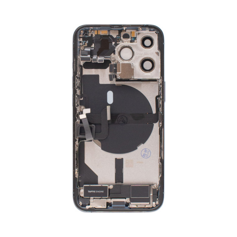 OEM Pulled iPhone 13 Pro Max Housing (B Grade) with Small Parts Installed - Sierra Blue (with logo)