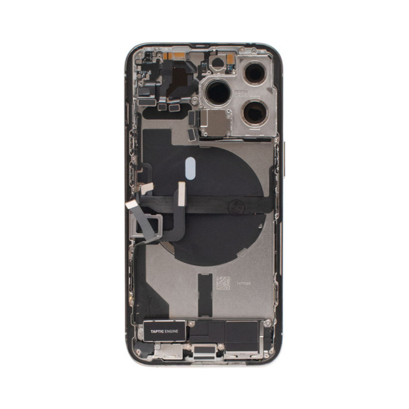 OEM Pulled iPhone 13 Pro Max Housing (A Grade) with Small Parts Installed - Silver (with logo)