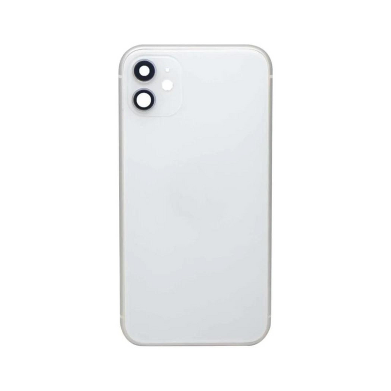 OEM Pulled iPhone 12  Housing (B Grade) with Small Parts Installed - White (with logo)