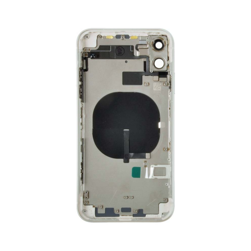 OEM Pulled iPhone 11 Housing (B Grade) with Small Parts Installed - White (with logo)