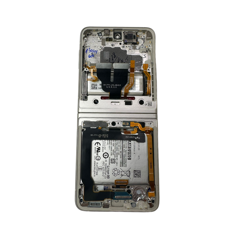Samsung Galaxy Z Flip 3 - OLED Assembly with Frame Cream (Service Pack)