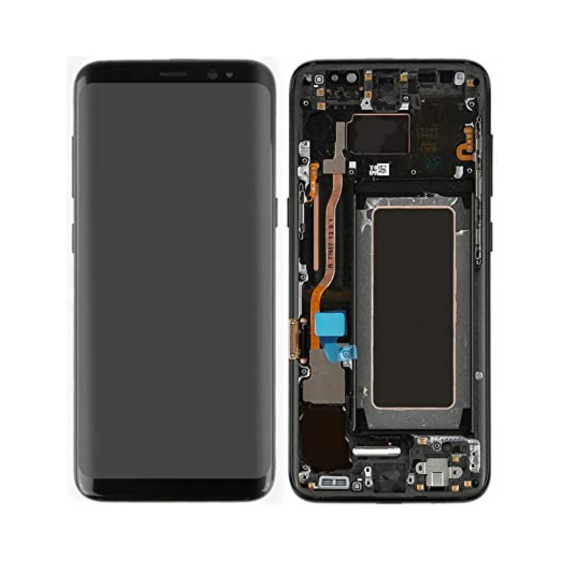 Samsung Galaxy S8 - OLED Screen Assembly with Frame Black (Service Pack)