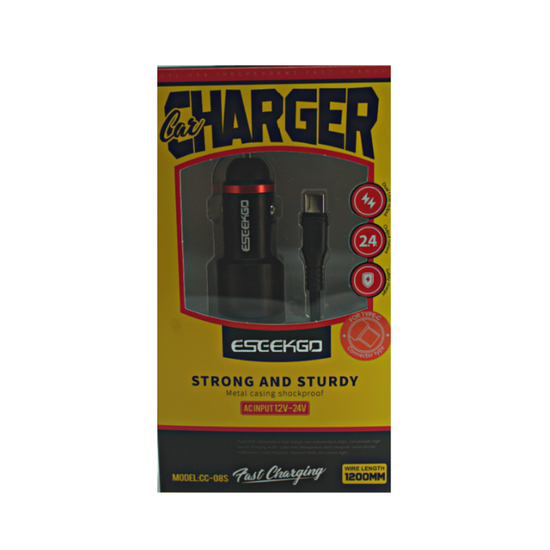 Eseekgo Car Charger with Type-C Cable
