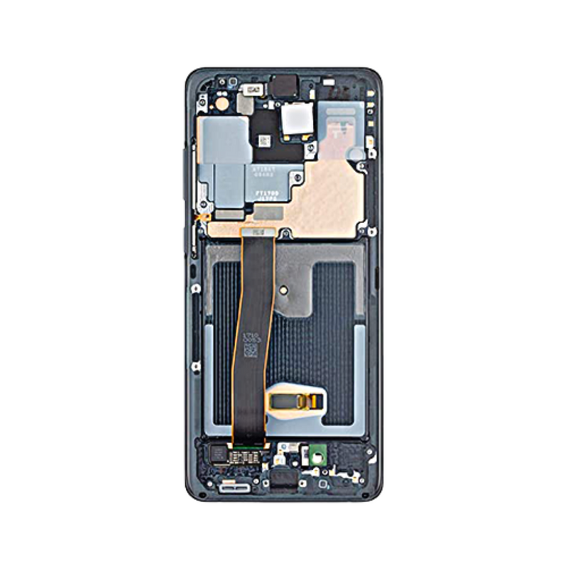 Samsung Galaxy S20 Ultra 5G - OLED Assembly with Frame(Compatible with all carriers) Cosmic Black (Glass Change)