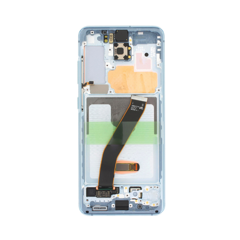 Samsung Galaxy S20 5G - OLED Screen Assembly with Frame Cloud Blue (Service Pack)