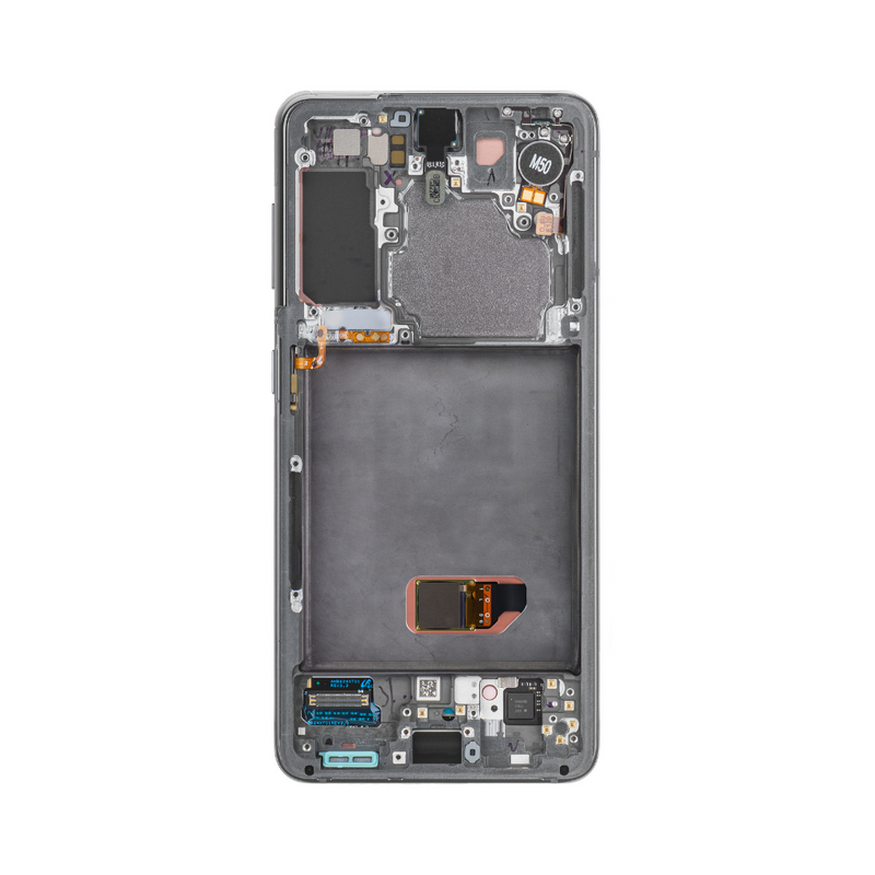 Samsung Galaxy S21 - OLED Assembly with frame Phantom Grey (Glass Change)