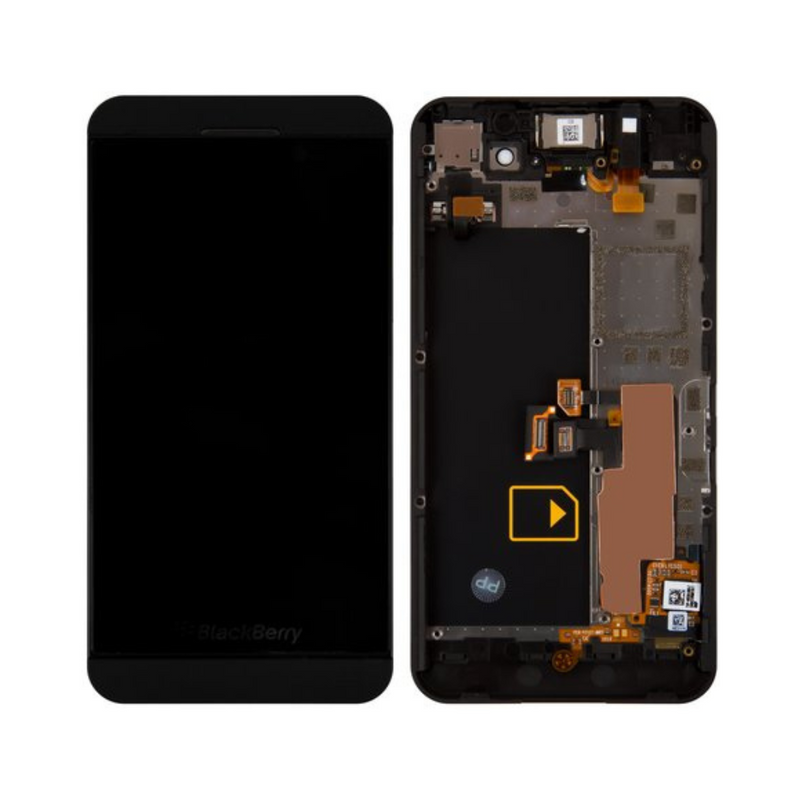 BlackBerry Z10 LCD Assembly (Changed Glass) - Original with Frame