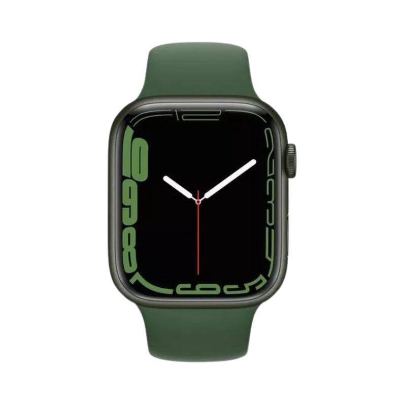 Apple Watch Series 7 Green Aluminum Case with Clover Sport Band - 45mm