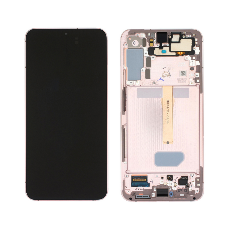 Samsung Galaxy S22 Plus 5G - OLED Assembly with frame (Glass Change) - Pink Gold