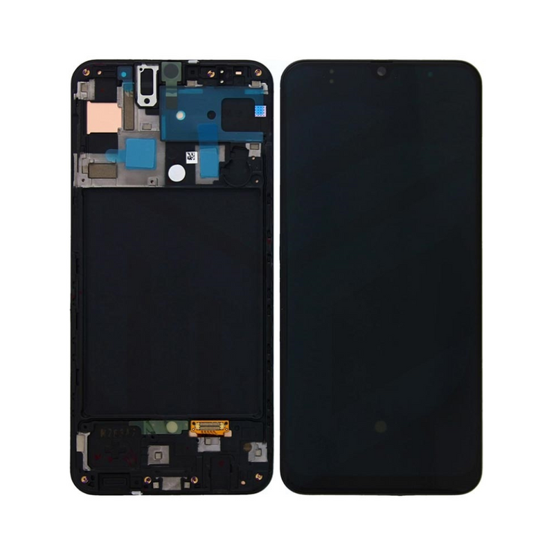Samsung Galaxy A50 OLED Assembly with Frame (US Version) - Premium (Black)