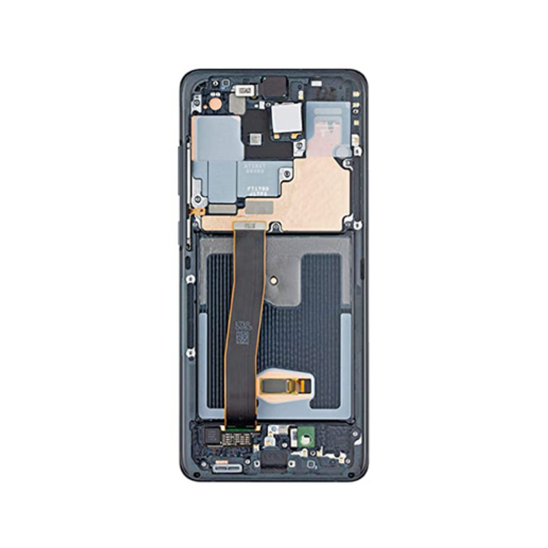 Samsung Galaxy S20 5G - OLED Assembly with Frame (Compatible with all carriers) Cosmic Black (Glass Change)
