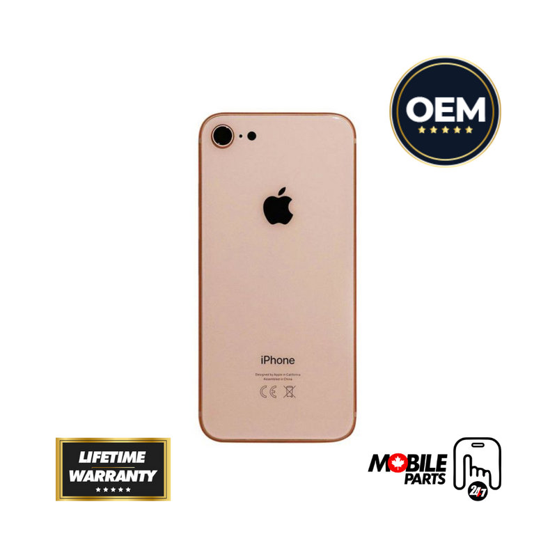 OEM Pulled iPhone 8 Housing (B Grade) with Small Parts Installed - Gold (with logo)