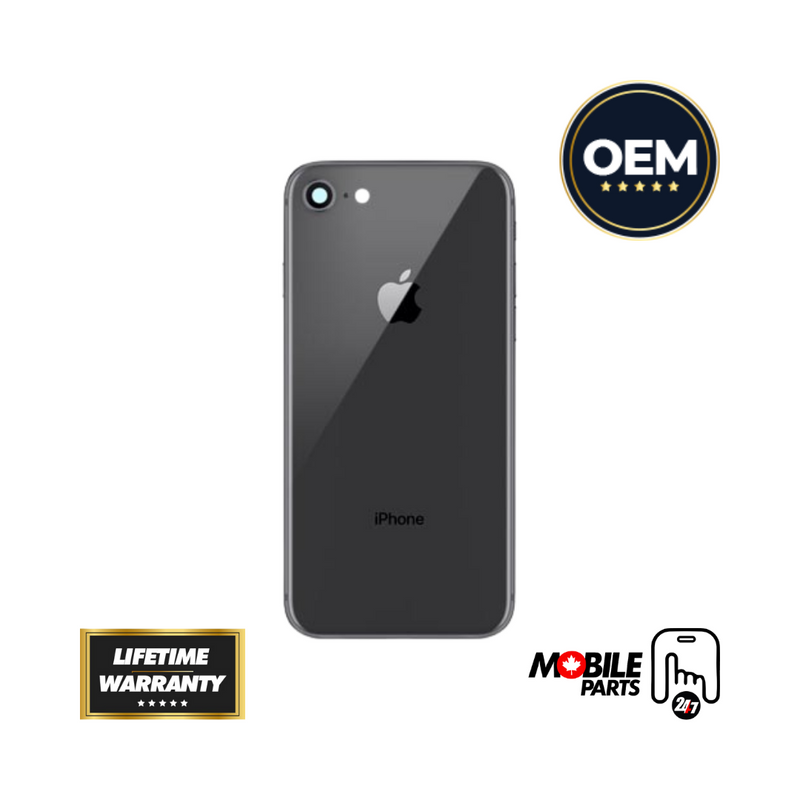 OEM Pulled iPhone 8 Housing (B Grade) with Small Parts Installed - Space Grey (with logo)