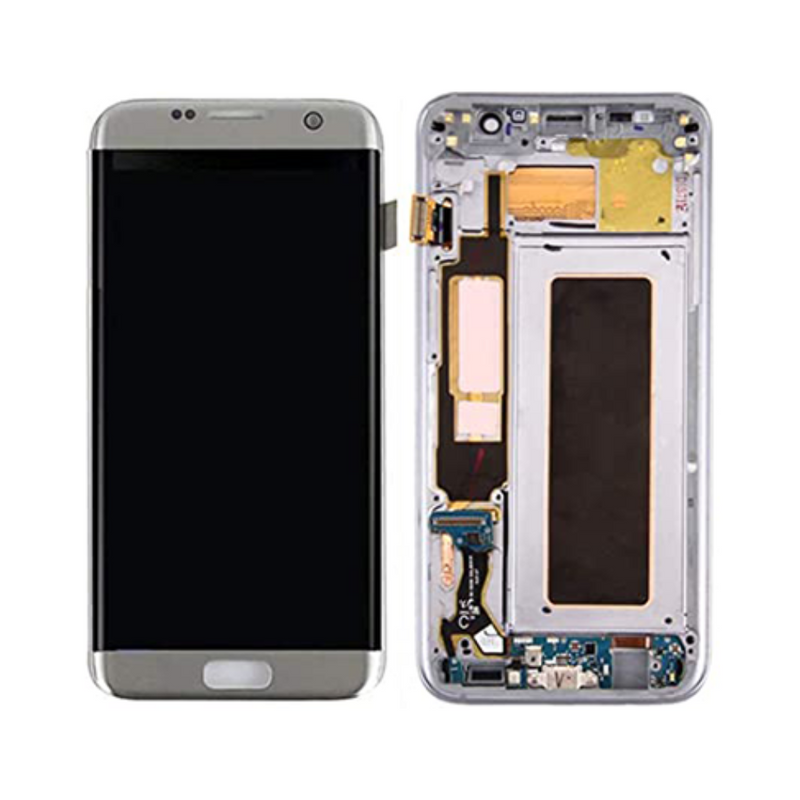 Samsung Galaxy S7 - OLED Assembly with Frame (Compatible with all carriers) Silver (Glass Change)