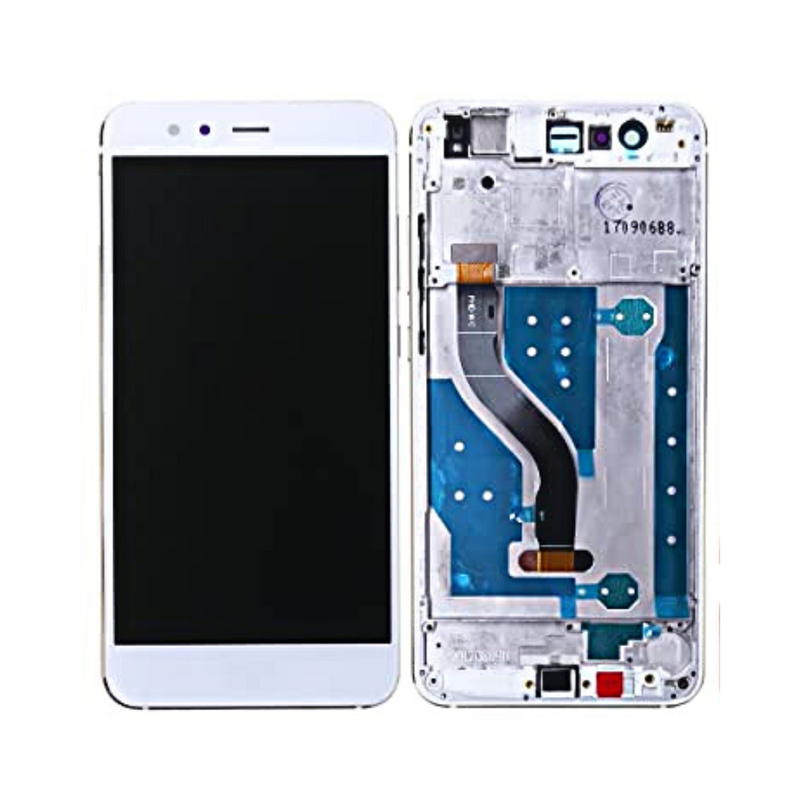 Huawei P10 Lite LCD Assembly - Original with Frame (White)