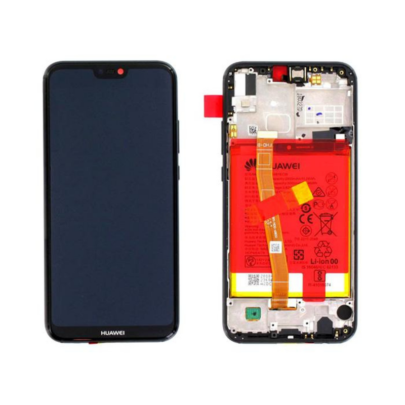 Huawei P20 Lite LCD Assembly - Original with Frame (Black)