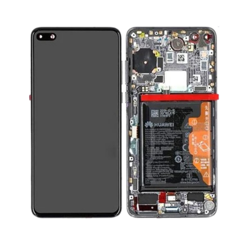 Huawei P40 LCD Assembly - Original with Frame (Black)