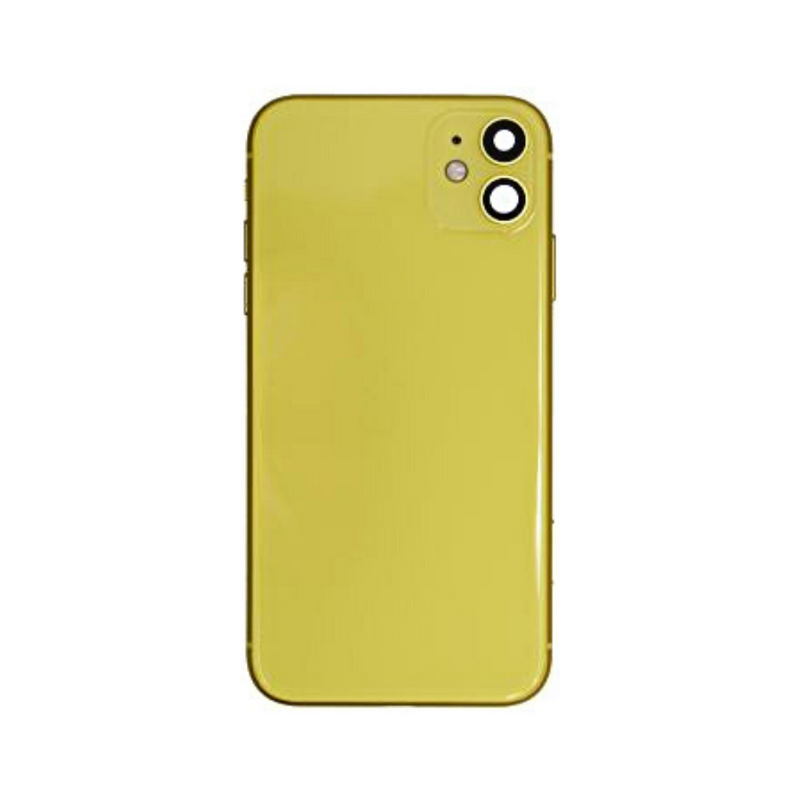 OEM Pulled iPhone 11 Housing (B Grade) with Small Parts Installed - Yellow (with logo)