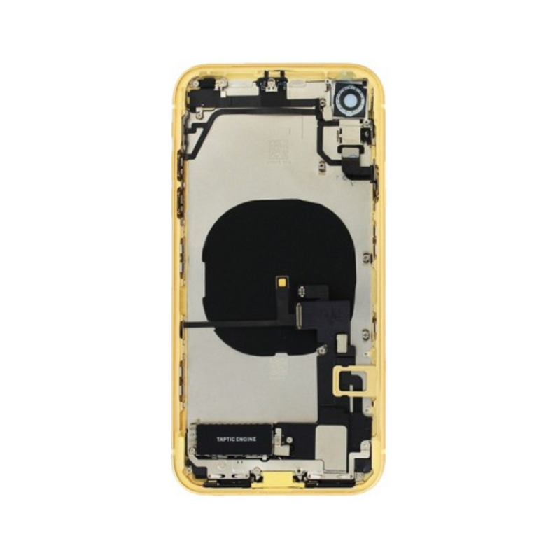 OEM Pulled iPhone XR Housing (B Grade) with Small Parts Installed - Yellow (with logo)