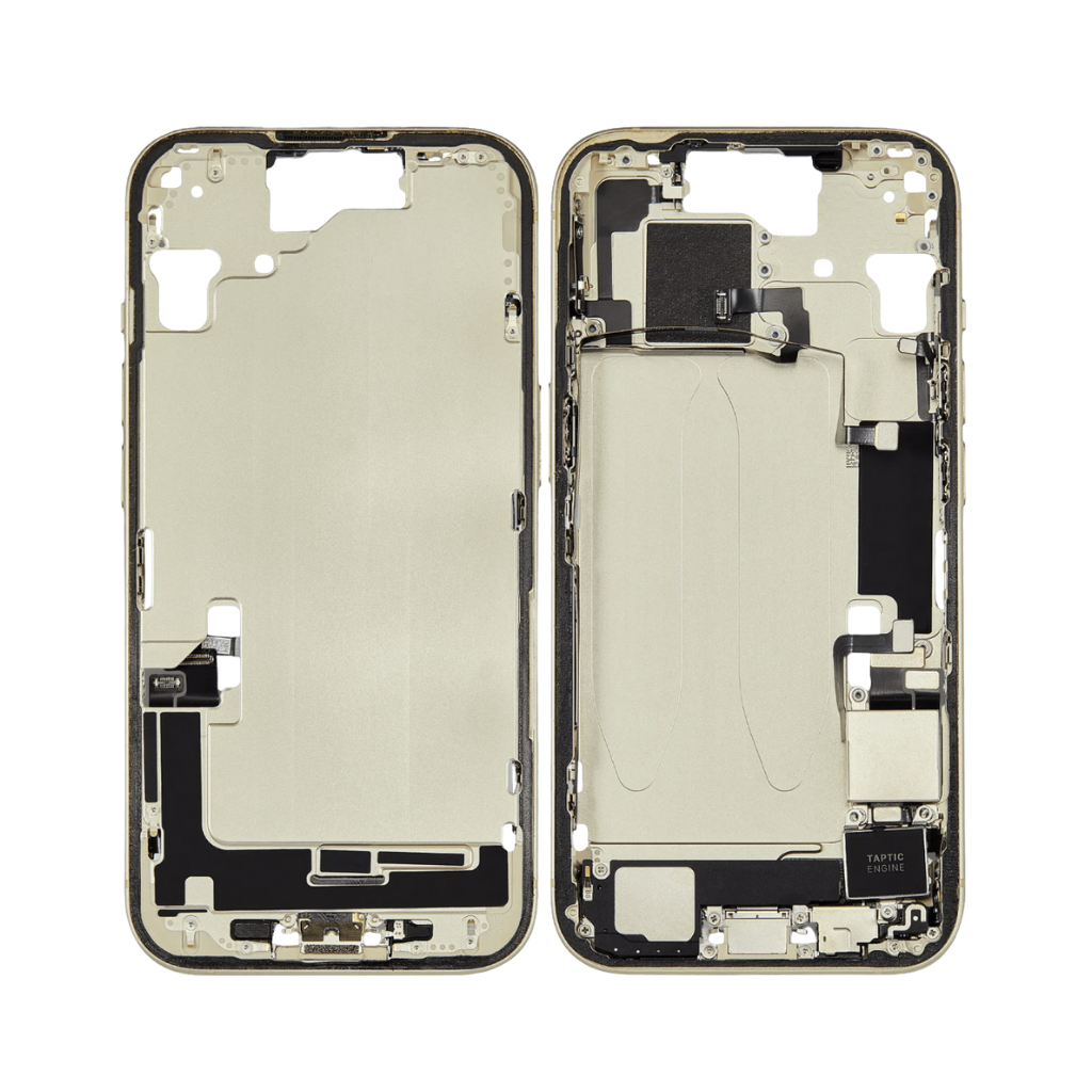 OEM Pulled iPhone 15 Mid-Frame (A Grade) with Small Parts Installed