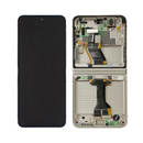 Samsung Galaxy Z Flip 5 - OLED Assembly with Frame - Cream (Service Pack)