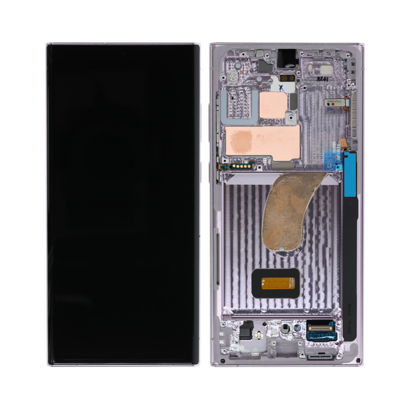 Samsung Galaxy S23 Ultra - OLED Assembly with Frame (Service Pack) - Lavender