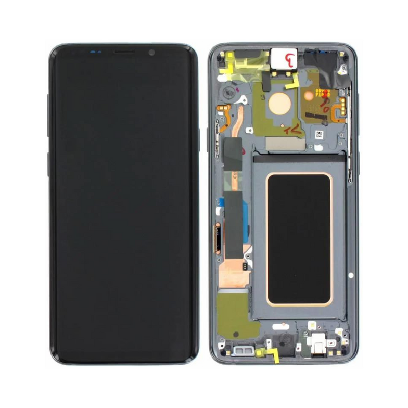 Samsung Galaxy S9 Plus - OLED Assembly with Frame (Compatible with all carriers) Grey (Glass Change)