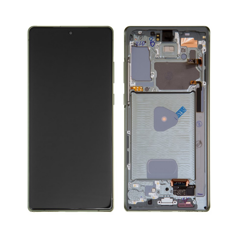 Samsung Galaxy Note 20 5G - OLED Assembly with frame Mystic Green (Glass Change)