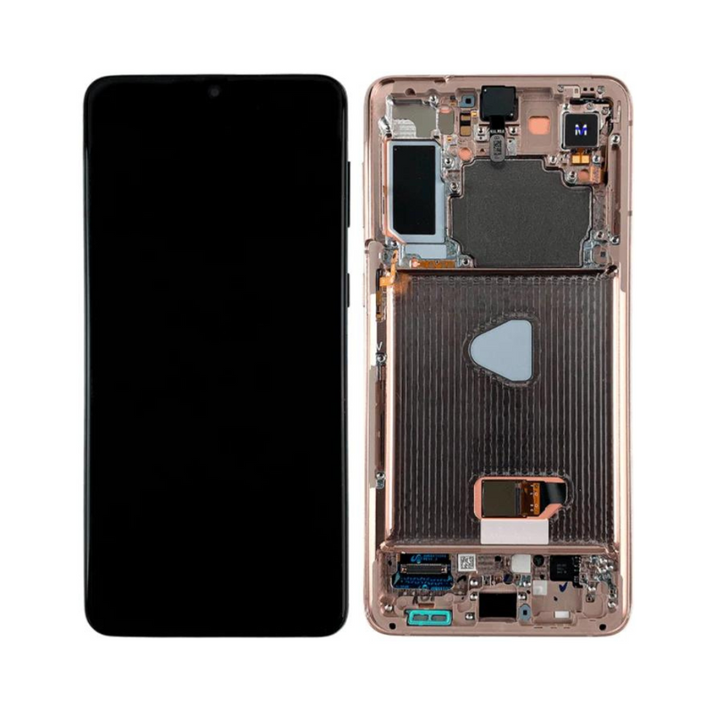 Samsung Galaxy S21 Plus - OLED Screen Assembly with Frame Phantom Gold (Service Pack)