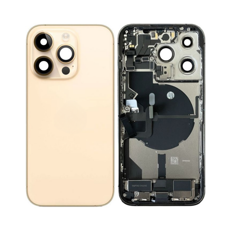 OEM Pulled iPhone 14 Pro Housing (A-/B+ Grade) with Small Parts Installed - Gold (with logo)