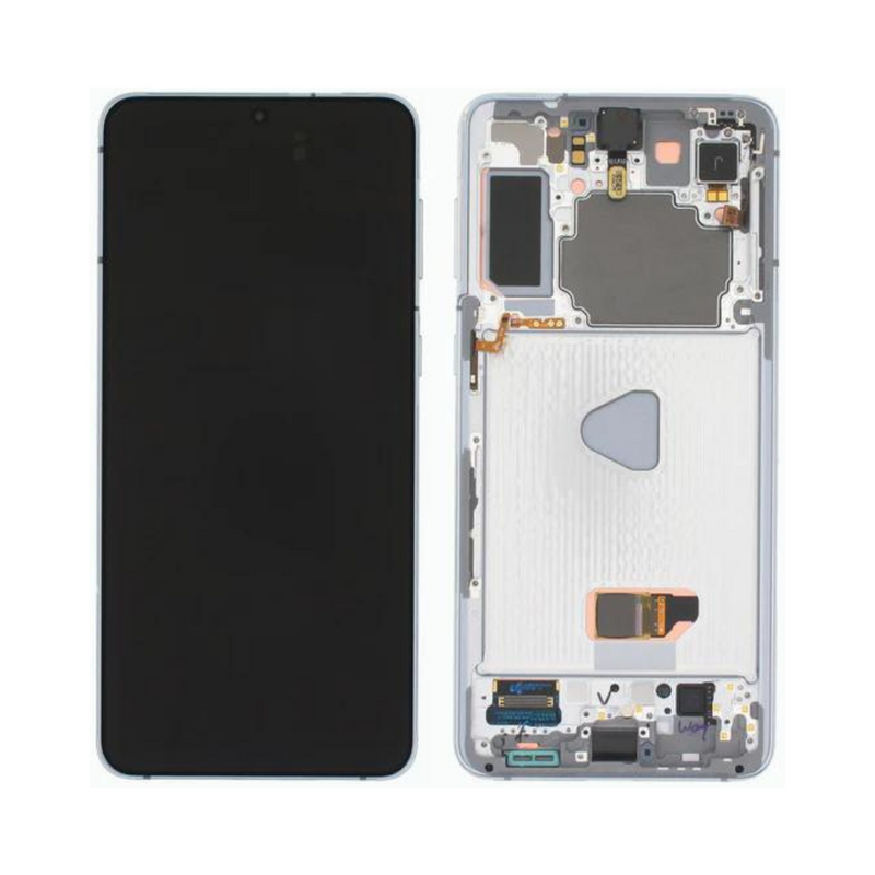 Samsung Galaxy S21 Plus - OLED Screen Assembly with Frame Phantom Silver (Service Pack)