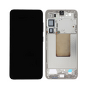 Samsung Galaxy S24 - OLED Assembly with Frame (Service Pack) - Amber Yellow