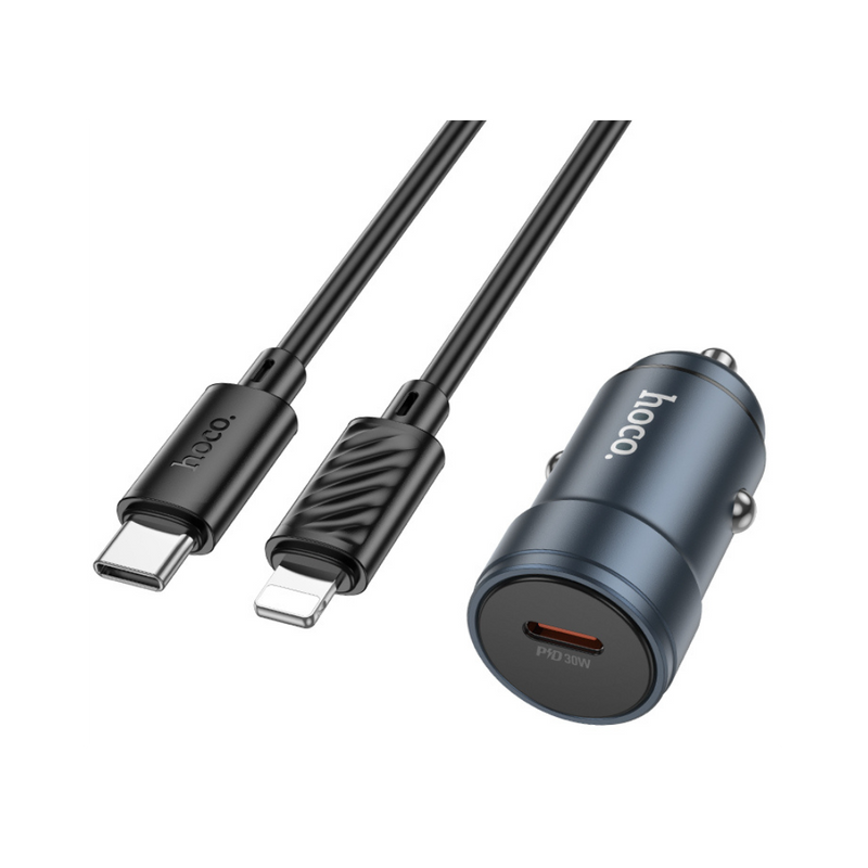 Hoco Z57 Glorious single-port PD30W Car Charger Set (C to iP)