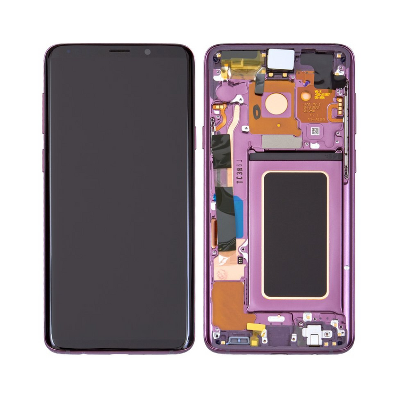 Samsung Galaxy S9 Plus - OLED Assembly with Frame (Compatible with all carriers) Lilac Purple (Glass Change)