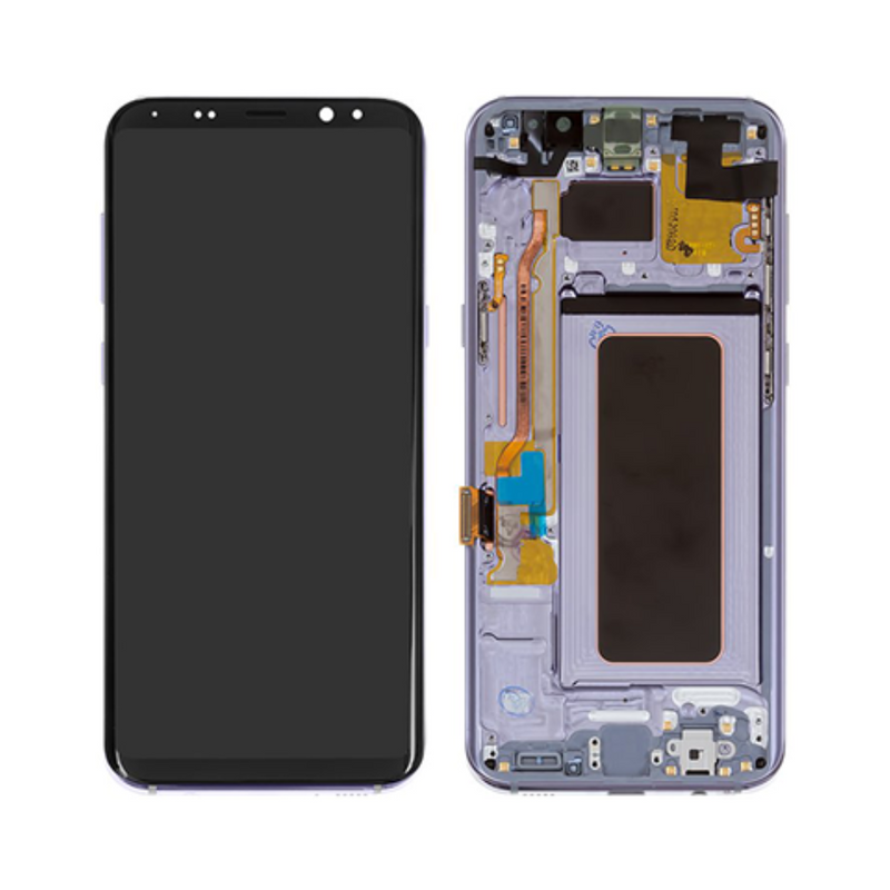 Samsung Galaxy S8 Plus - OLED Assembly with Frame (Compatible with all carriers) Orchid Grey (Glass Change)