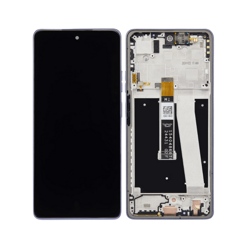 Motorola Moto G Power (2025) - OLED Assembly with frame (Glass Change) - Slate Gray