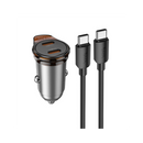 Hoco NZ16B Rigorous PD45W(2C) Car Charger Set (C to C)