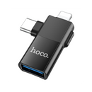 Hoco UA17 iP Male/Type-C Male to USB Female 2 in 1 Adapter