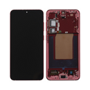 Samsung Galaxy S25 Plus - OLED Assembly with frame (Glass Change) - Coral Red