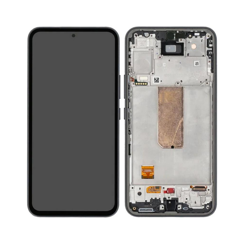 Samsung Galaxy A54 - OLED Screen Assembly with Frame Black (Service Pack)