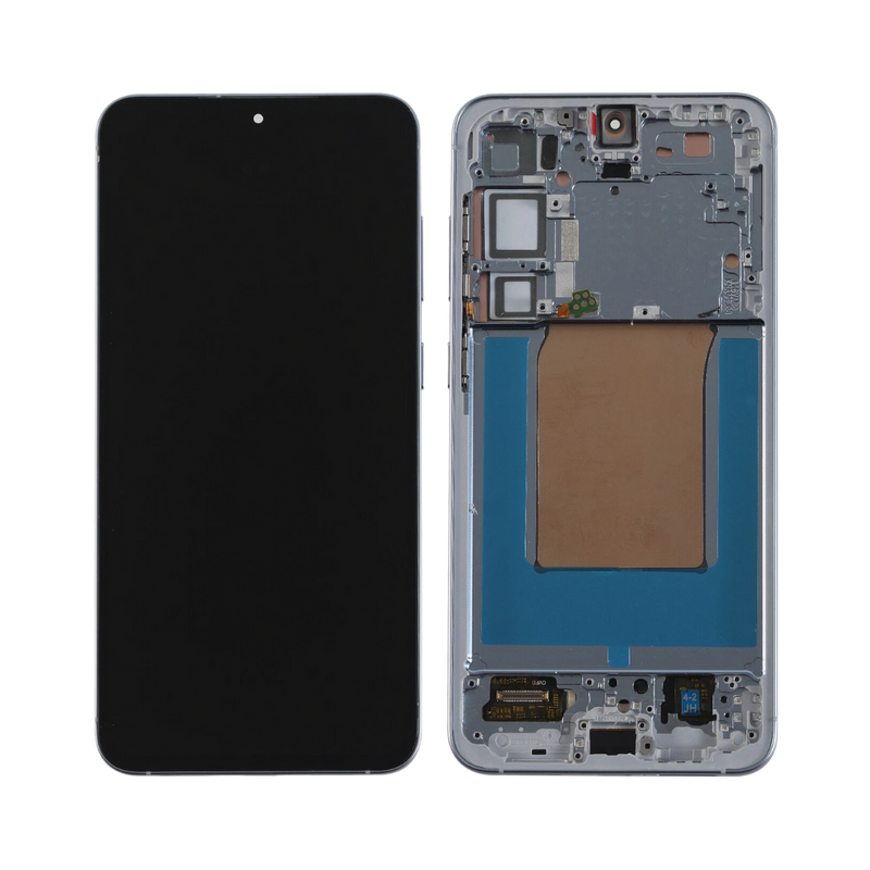 Samsung Galaxy S25 Plus - OLED Assembly with frame (Glass Change) - Icy Blue