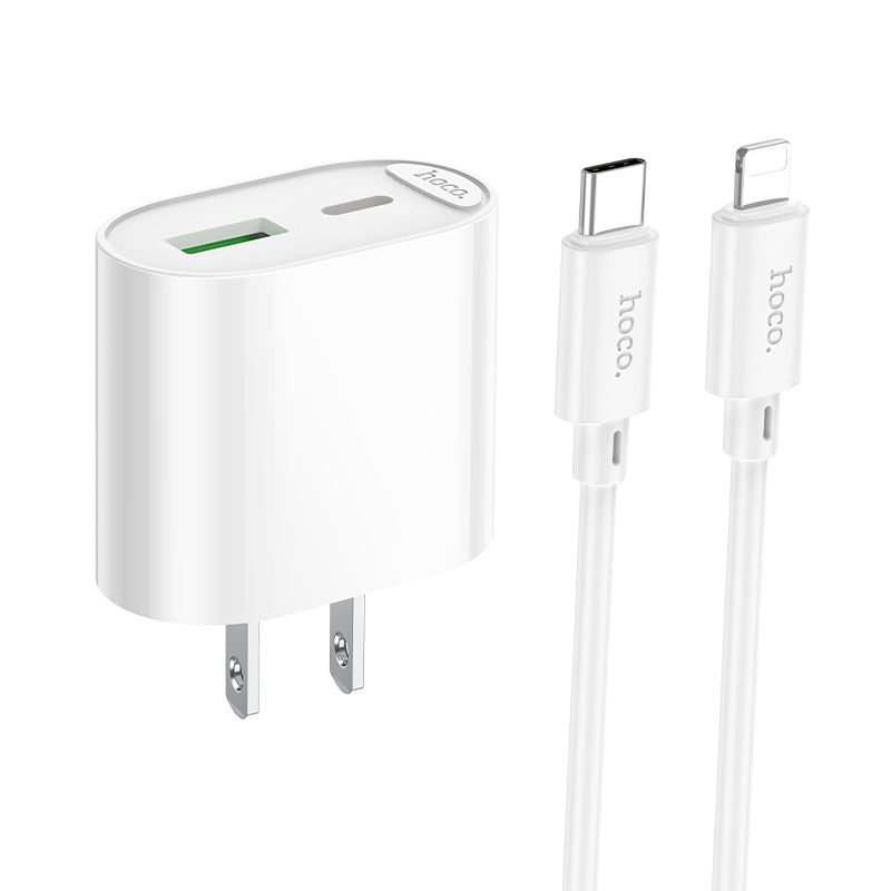 Hoco C109(PD20W+QC3.0) Fighter PD20W+QC3.0 charger set(C to iP)(US)