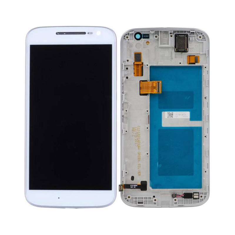 Motorola Moto G4 LCD Assembly - Original with Frame (White)