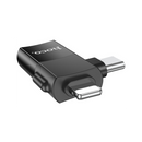 Hoco UA17 iP Male/Type-C Male to USB Female 2 in 1 Adapter